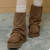 MAXI FOLDED BOOTS MIDDLE(10inch) - COCOA